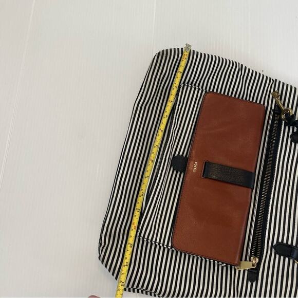 Fossil Kinley Shopper bag large shoulder bag black and white striped - Picture 15 of 16